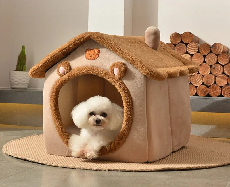 Foldable Dog House Kennel Pet Dog Bed for Small Dogs Winter Warm Cat Bed Nest Comfortable Puppy Bed Cave Sofa Pet Product