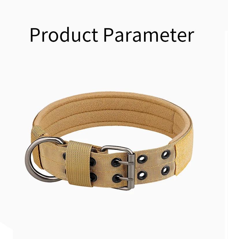 1pc Medium To Large Nylon Tactical Pet Dog Collar - Adjustable And Durable, Suitable For Medium And Large Dogs.