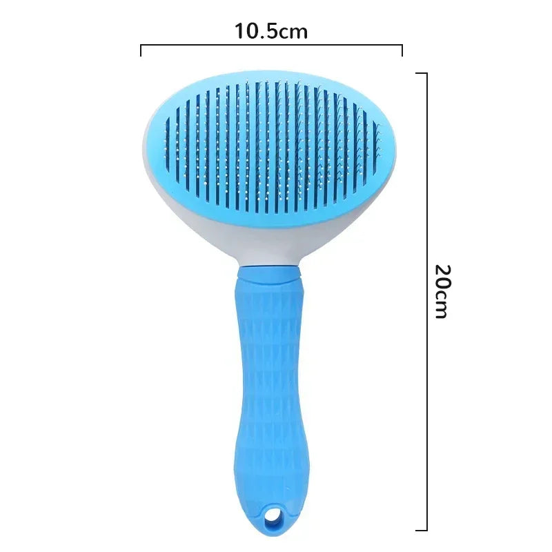 Pet Hair Removal Brush Pet Cleaning and Grooming Products Stainless Steel Automatic Hair Removal Cat Comb Pet Grooming Products