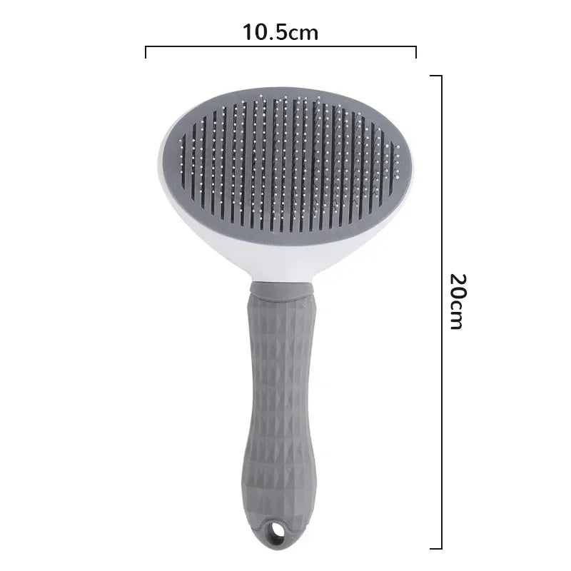 Pet Hair Removal Brush Pet Cleaning and Grooming Products Stainless Steel Automatic Hair Removal Cat Comb Pet Grooming Products