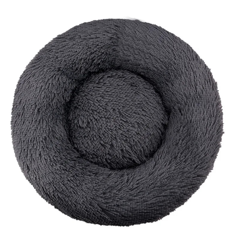 Round Dog Bed Winter Warm Cat Bed Plush Basket for Dog Washable Pet Bed for Small Medium Large Dog Sofa Cat