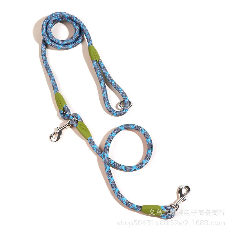 Reflective Nylon Leashes Pet Dogs Chain Traction Rope Leads for Running Dog Walking Free Hands Rope Chain for Small Large Dogs