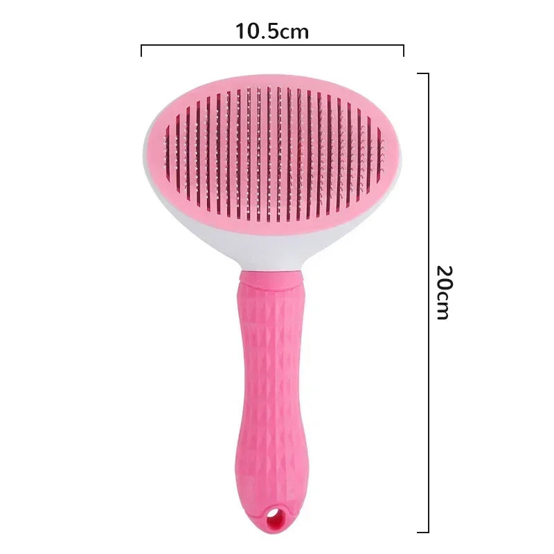 Pet Hair Removal Brush Pet Cleaning and Grooming Products Stainless Steel Automatic Hair Removal Cat Comb Pet Grooming Products