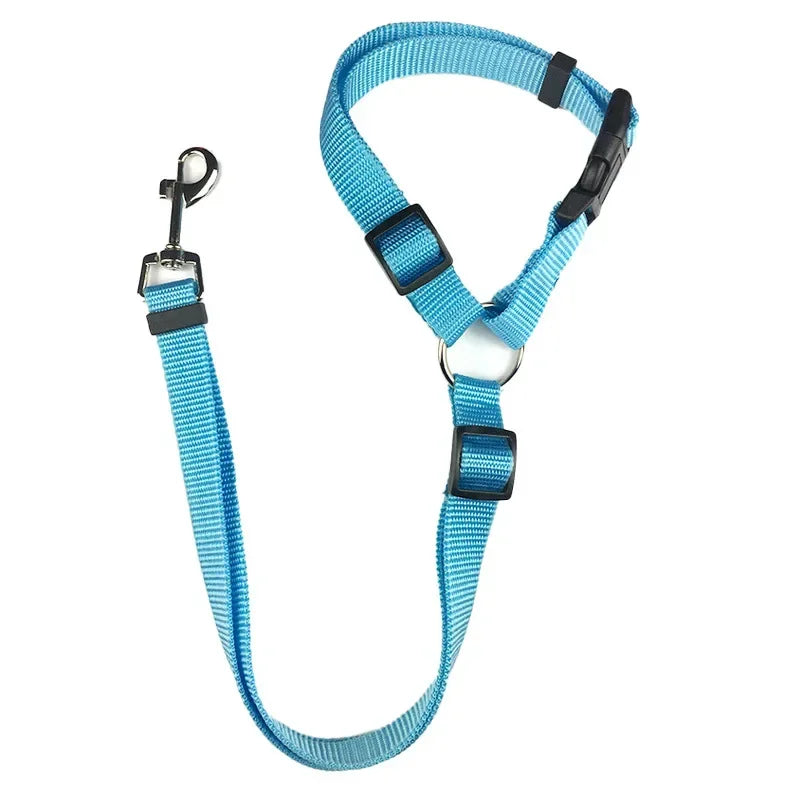 1PC  Pet Car Seat Belt Nylon Lead Leash Backseat Safety Belt Adjustable  pet collars dog collar cat collar