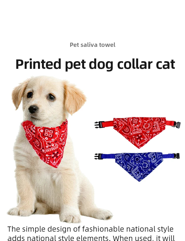 Pet Bibs Adjustable Pet Saliva Towel Dog Puppy Cat Neck Scarf Bandana Collar Triangle Bib Neckerchief