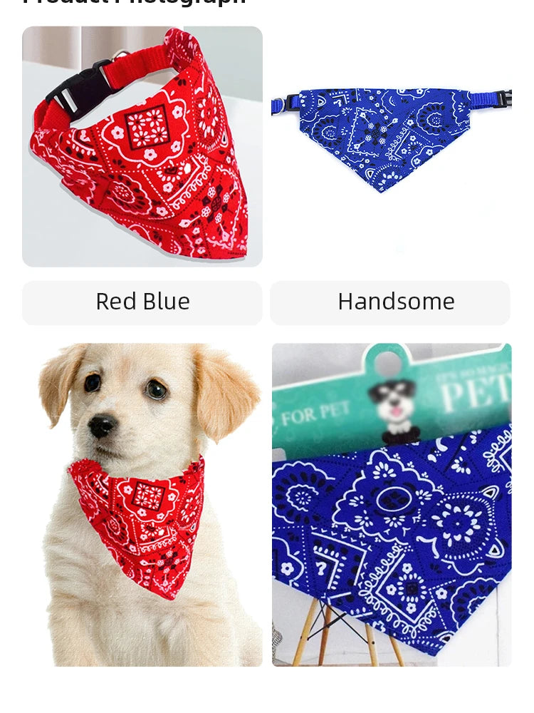 Pet Bibs Adjustable Pet Saliva Towel Dog Puppy Cat Neck Scarf Bandana Collar Triangle Bib Neckerchief