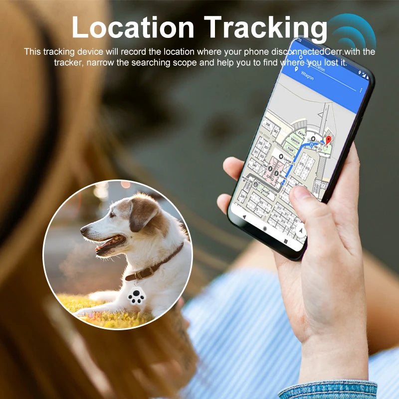 Mini GPS Tracker Key Kids Bag Finder Dog Cat Pet Locator Smart Bluetooth Tracker Device Anti-lost Reminder for IOS/ Android