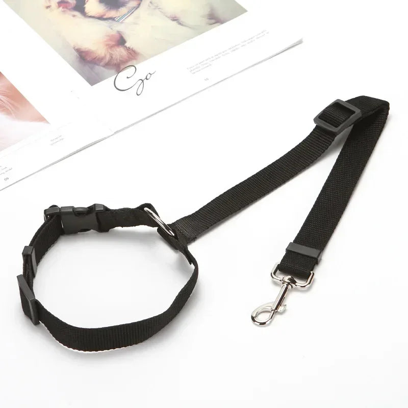 1PC  Pet Car Seat Belt Nylon Lead Leash Backseat Safety Belt Adjustable  pet collars dog collar cat collar