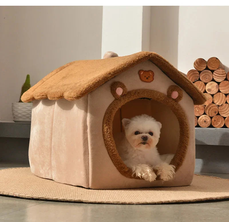 Foldable Dog House Kennel Pet Dog Bed for Small Dogs Winter Warm Cat Bed Nest Comfortable Puppy Bed Cave Sofa Pet Product