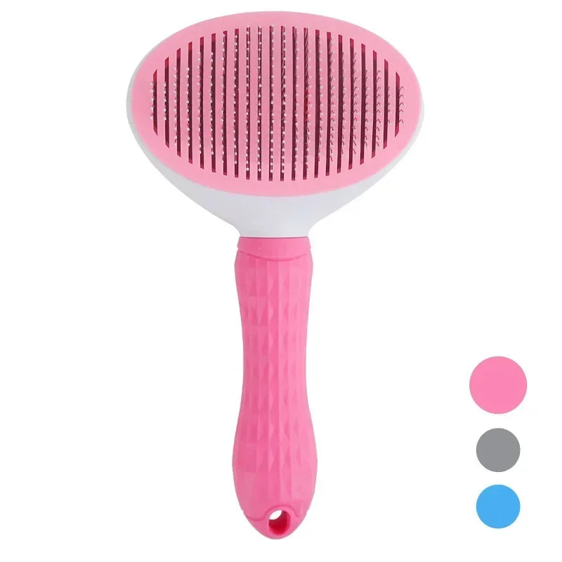 Pet Hair Removal Brush Pet Cleaning and Grooming Products Stainless Steel Automatic Hair Removal Cat Comb Pet Grooming Products