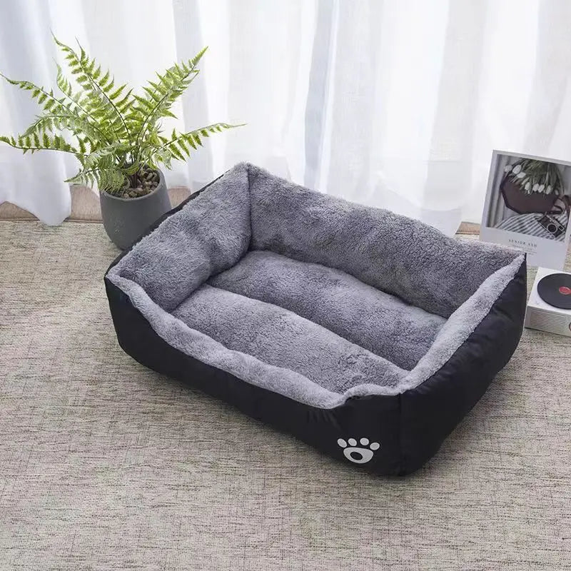 Large Pet Cat and Dog Bed Warm Comfortable Dog House Soft PP Cotton Nest Dog Basket Mat Universal Waterproof Cat Bed