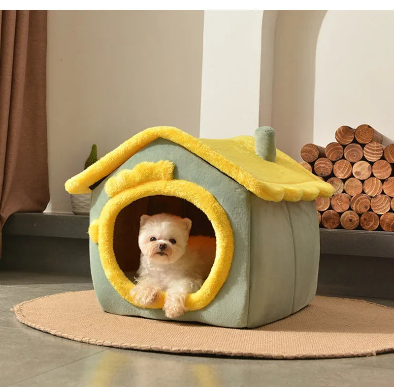 Foldable Dog House Kennel Pet Dog Bed for Small Dogs Winter Warm Cat Bed Nest Comfortable Puppy Bed Cave Sofa Pet Product