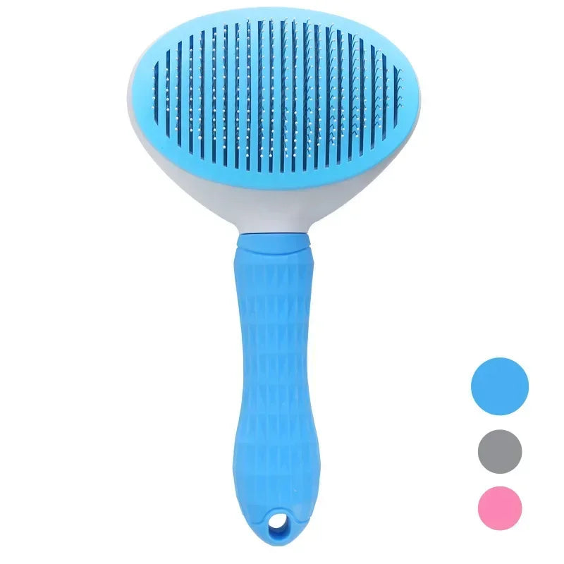 Pet Hair Removal Brush Pet Cleaning and Grooming Products Stainless Steel Automatic Hair Removal Cat Comb Pet Grooming Products