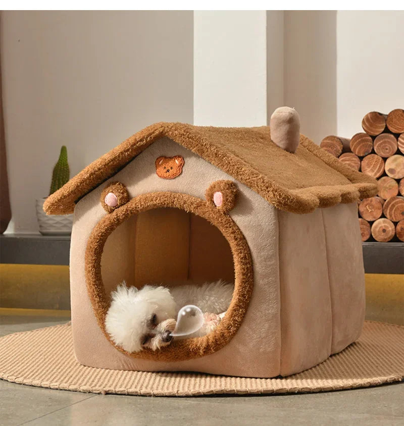 Foldable Dog House Kennel Pet Dog Bed for Small Dogs Winter Warm Cat Bed Nest Comfortable Puppy Bed Cave Sofa Pet Product